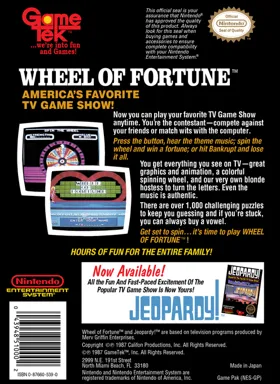 Wheel of Fortune (USA) (Rev 1) box cover back